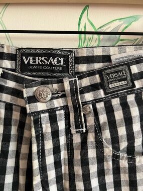 Versace Jeans Couture Black & White Gingham pants
